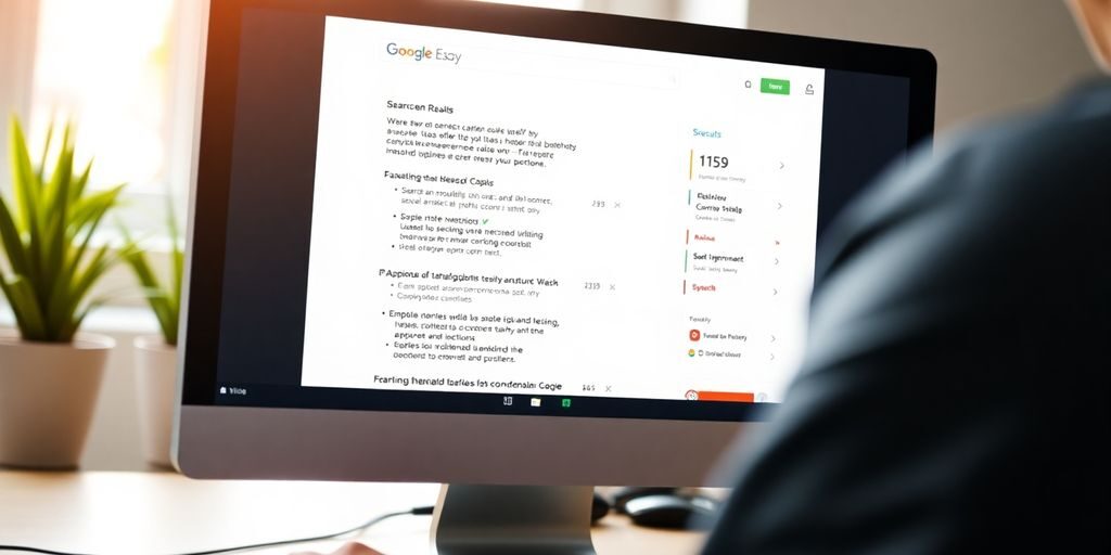 Zoekmachineoptimalisatie op een computerscherm.